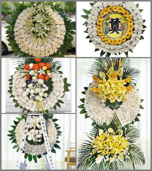 安徽安庆市潜山县水吼镇割肚村花圈速递